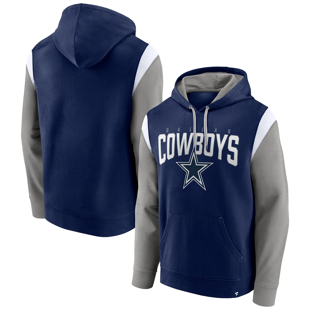 Men's Fanatics Navy Dallas Cowboys Trench Battle Pullover Hoodie