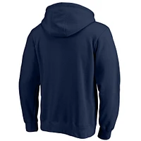 Men's Fanatics Navy Dallas Cowboys Victory Arch Team Fitted Pullover Hoodie