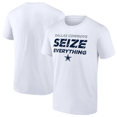 T-shirt blanc Fanatics pour hommes des Cowboys de Dallas Seize Everything