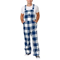 Men's FOCO  Navy Dallas Cowboys Big Logo Plaid Overalls