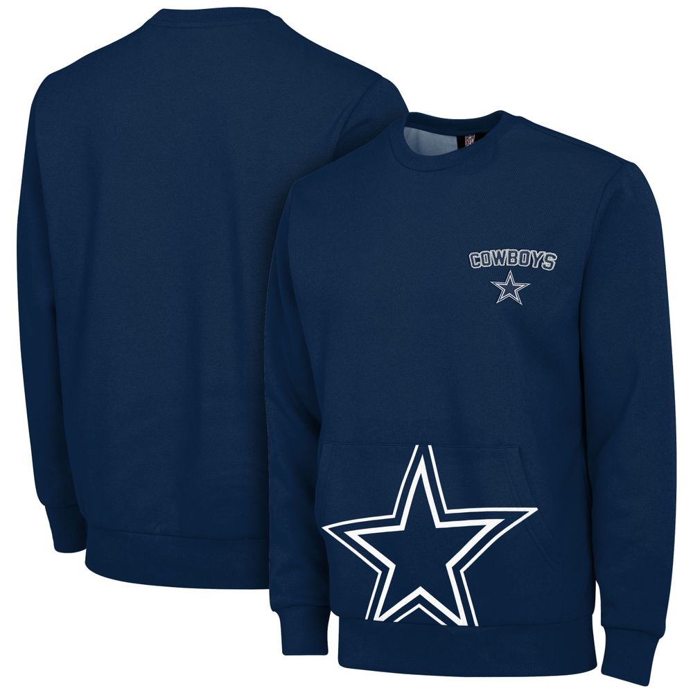 Men's FOCO Navy Dallas Cowboys Pocket - Pullover Sweater