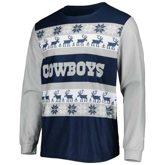 Dallas Cowboys FOCO Youth Ugly Sweater Long Sleeve T-Shirt