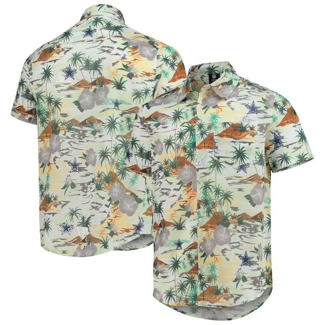 Chemise boutonnée à fleurs pour hommes Dallas Cowboys Paradise FOCO fauve