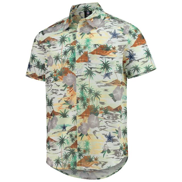 Chemise boutonnée à fleurs pour hommes Dallas Cowboys Paradise FOCO fauve