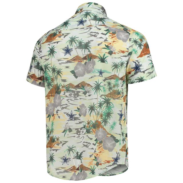 Chemise boutonnée à fleurs pour hommes Dallas Cowboys Paradise FOCO fauve