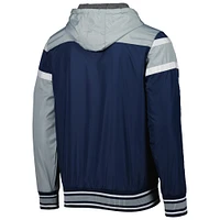 Veste à capuche réversible fermeture éclair et dos intégral Dallas Cowboys G-III Sports by Carl Banks pour homme, bleu marine/gris