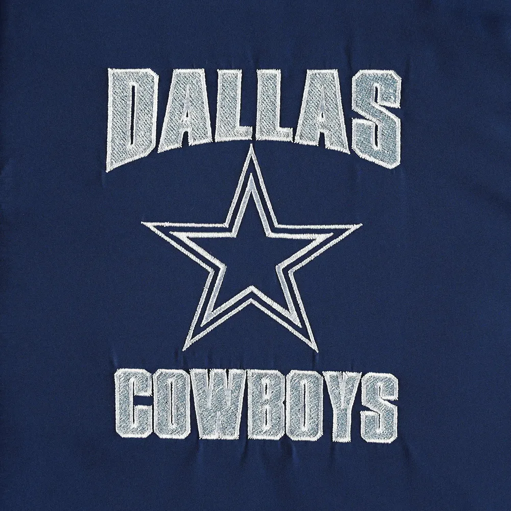 Veste à capuche réversible fermeture éclair et dos intégral Dallas Cowboys G-III Sports by Carl Banks pour homme, bleu marine/gris