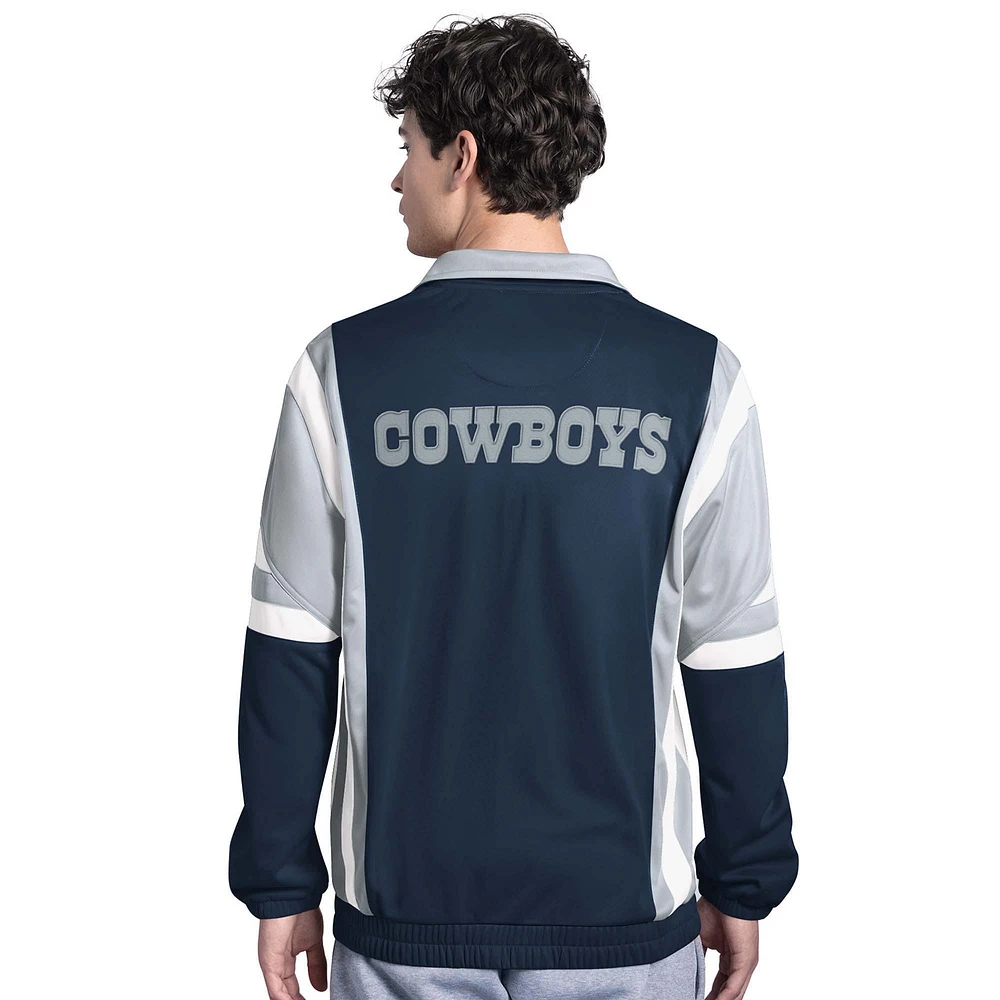 Men's G-III Sports by Carl Banks Navy Dallas Cowboys Contender Full-Zip Track Jacket
