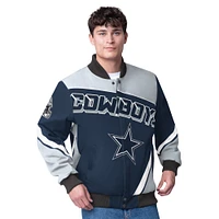 Veste à boutons-pression G-III Sports by Carl Banks pour homme, bleu marine, Dallas Cowboys Maximum Racing