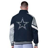 Men's G-III Sports by Carl Banks Navy Dallas Cowboys Strong Arm Reversible Full-Zip Jacket