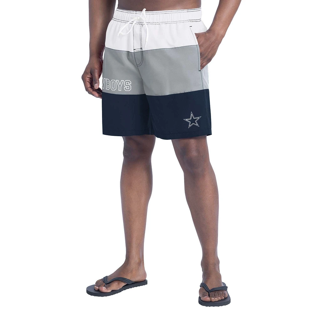 Men's G-III Sports by Carl Banks  White/Gray Dallas Cowboys Sunrise Volley Swim Shorts