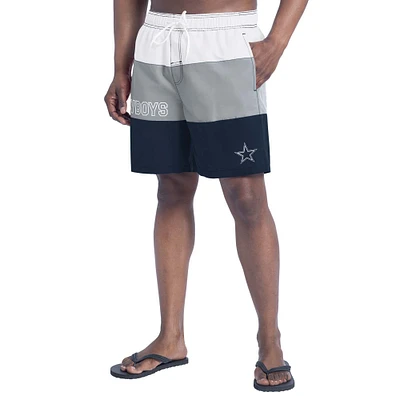 Men's G-III Sports by Carl Banks  White/Gray Dallas Cowboys Sunrise Volley Swim Shorts