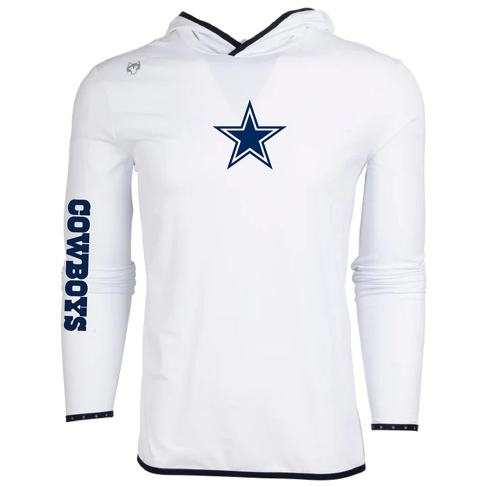 T-shirt à capuche manches longues pour homme Greyson Clothiers, blanc, Dallas Cowboys, Colorado