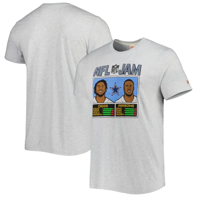 Micah Parsons & Trevon Diggs Dallas Cowboys Homage NFL Jam Tri-Blend  T-Shirt - Heathered Gray