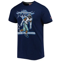 Men's Homage Micah Parsons Heathered Heather Navy Dallas Cowboys NFL Blitz Player Tri-Blend T-Shirt