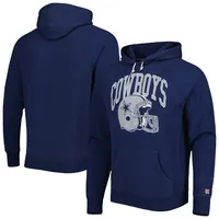 Sweat à capuche Tri-Blend Raglan Homage Navy Dallas Cowboys Retro pour hommes