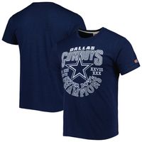 Men's Homage Navy Dallas Cowboys Super Bowl Classics Tri-Blend T-Shirt