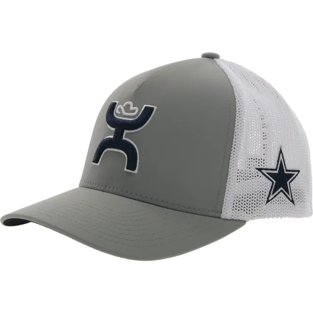 Hooey Men's Grey & Black Dallas Cowboys Star Patch Mesh-Back Ball Cap