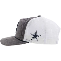 Men's HOOey Gray Dallas Cowboys H Cord Trucker Adjustable Hat