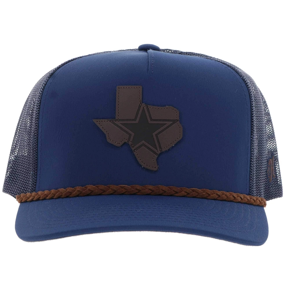 Casquette ajustable en corde pour homme HOOey Navy Dallas Cowboys State Patch