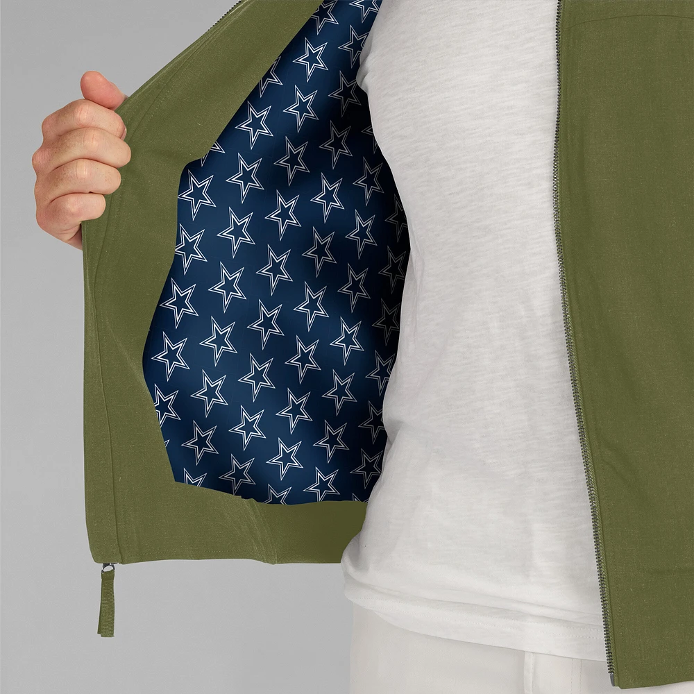 Veste légère à fermeture éclair complète J. Palmer Green Dallas Cowboys pour homme