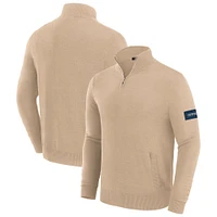 Men's J. Palmer Tan Dallas Cowboys Franchise Quarter-Zip Sweater