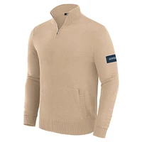 Men's J. Palmer Tan Dallas Cowboys Franchise Quarter-Zip Sweater