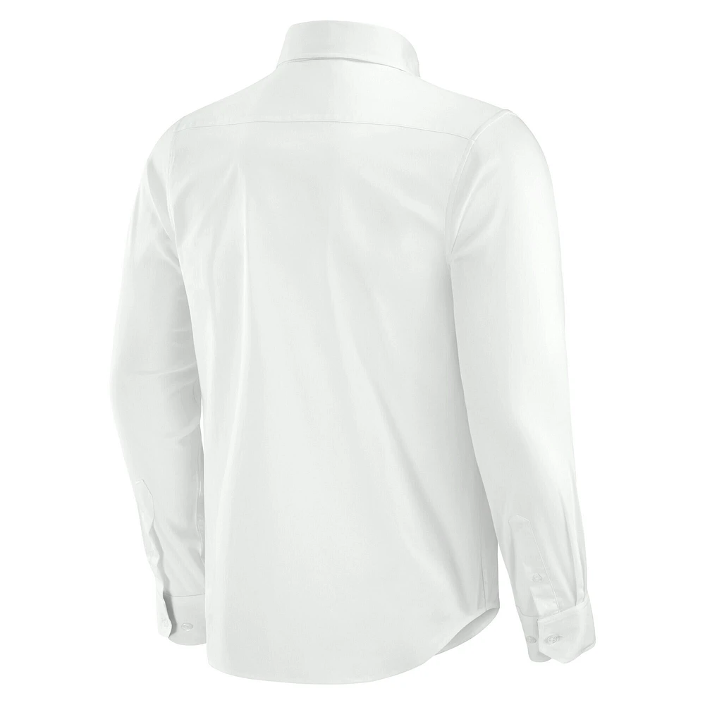 Men's J. Palmer White Dallas Cowboys Man-In-Motion Long Sleeve Button-Up Dress Shirt