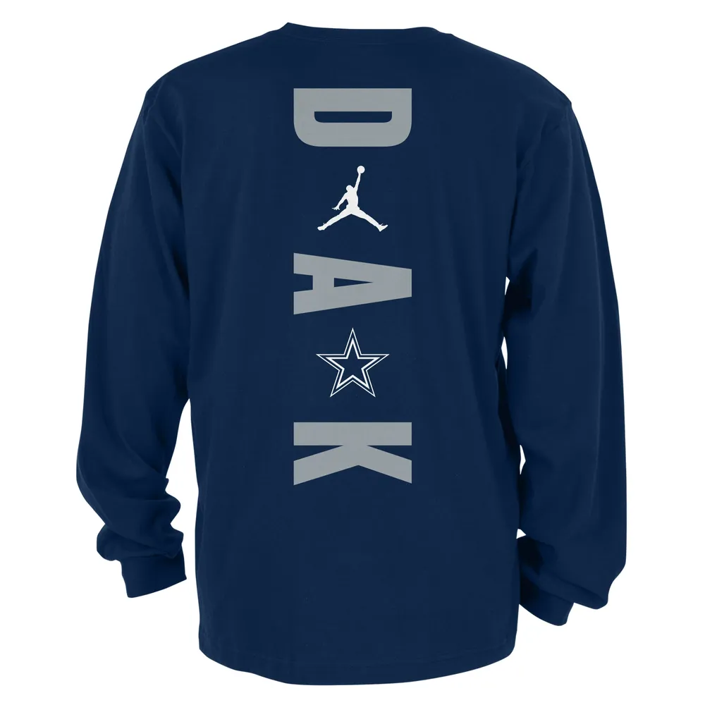 Men's Dallas Cowboys Dak Prescott Jordan Brand White Graphic T-Shirt