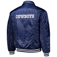 Men's Levi's x Starter Navy Dallas Cowboys Silver Tab Trucker Full-Snap Jacket