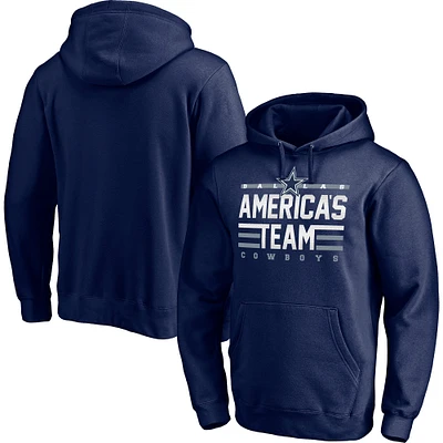 Sweat à capuche Majestic Navy Dallas Cowboys Hometown Collection America's Team pour homme