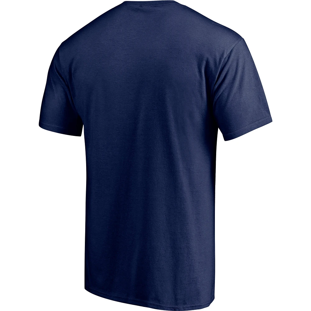 Men's Majestic Navy Dallas Cowboys Hometown Collection State Shape T-Shirt