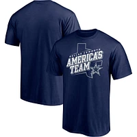 T-shirt pour homme Majestic Navy Dallas Cowboys Hometown Collection State Shape