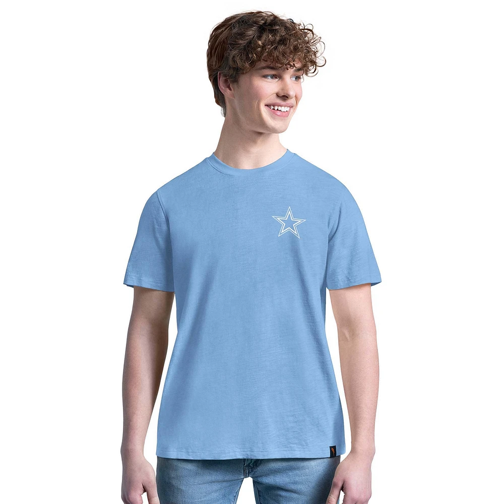 T-shirt bleu clair Margaritaville pour homme des Cowboys de Dallas « Attendez le match »