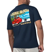 T-shirt pour hommes Margaritaville Navy Dallas Cowboys License to Chill