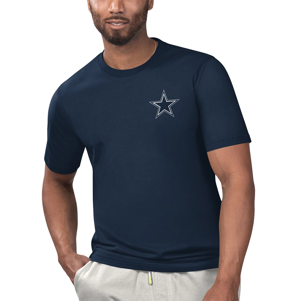 Men's Margaritaville Navy Dallas Cowboys License to Chill T-Shirt