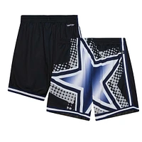 Short tendance Mitchell & Ness noir Dallas Cowboys Big Face 7.0 pour hommes