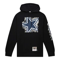 Men's Mitchell & Ness Black Dallas Cowboys Gridiron Classics Big Face 7.0 Pullover Hoodie