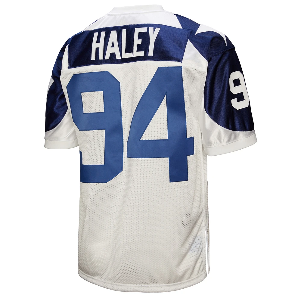 Maillot de joueur retraité authentique Mitchell & Ness Charles Haley blanc Dallas Cowboys 1994 pour homme