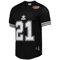 Men's Mitchell & Ness Deion Sanders Black Dallas Cowboys Retired Player Name Number Mesh Top