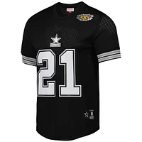 Men's Mitchell & Ness Deion Sanders Black Dallas Cowboys Retired Player Name Number Mesh Top