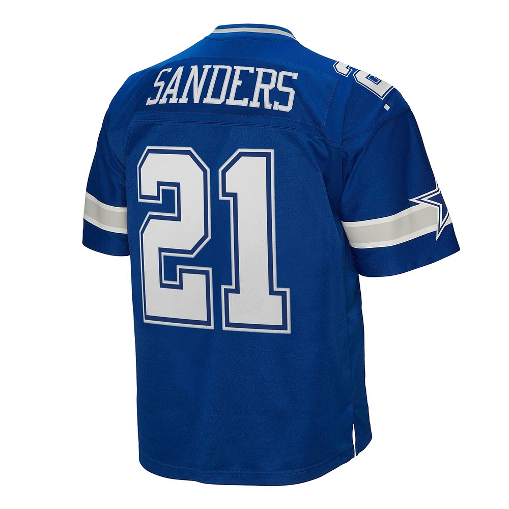 Maillot réplique Mitchell & Ness Deion Sanders bleu marine pour hommes des Dallas Cowboys Legacy