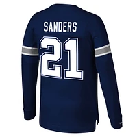 Men's Mitchell & Ness Deion Sanders Navy Dallas Cowboys Retired Player Name Number Long Sleeve Top