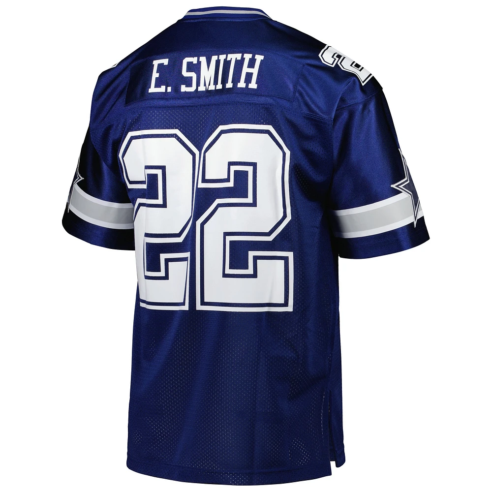 Maillot de joueur retraité authentique Throwback Mitchell & Ness Emmitt Smith Navy Dallas Cowboys pour hommes