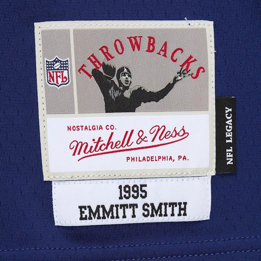 Maillot réplique Mitchell & Ness Emmitt Smith bleu marine Dallas Cowboys Legacy pour hommes