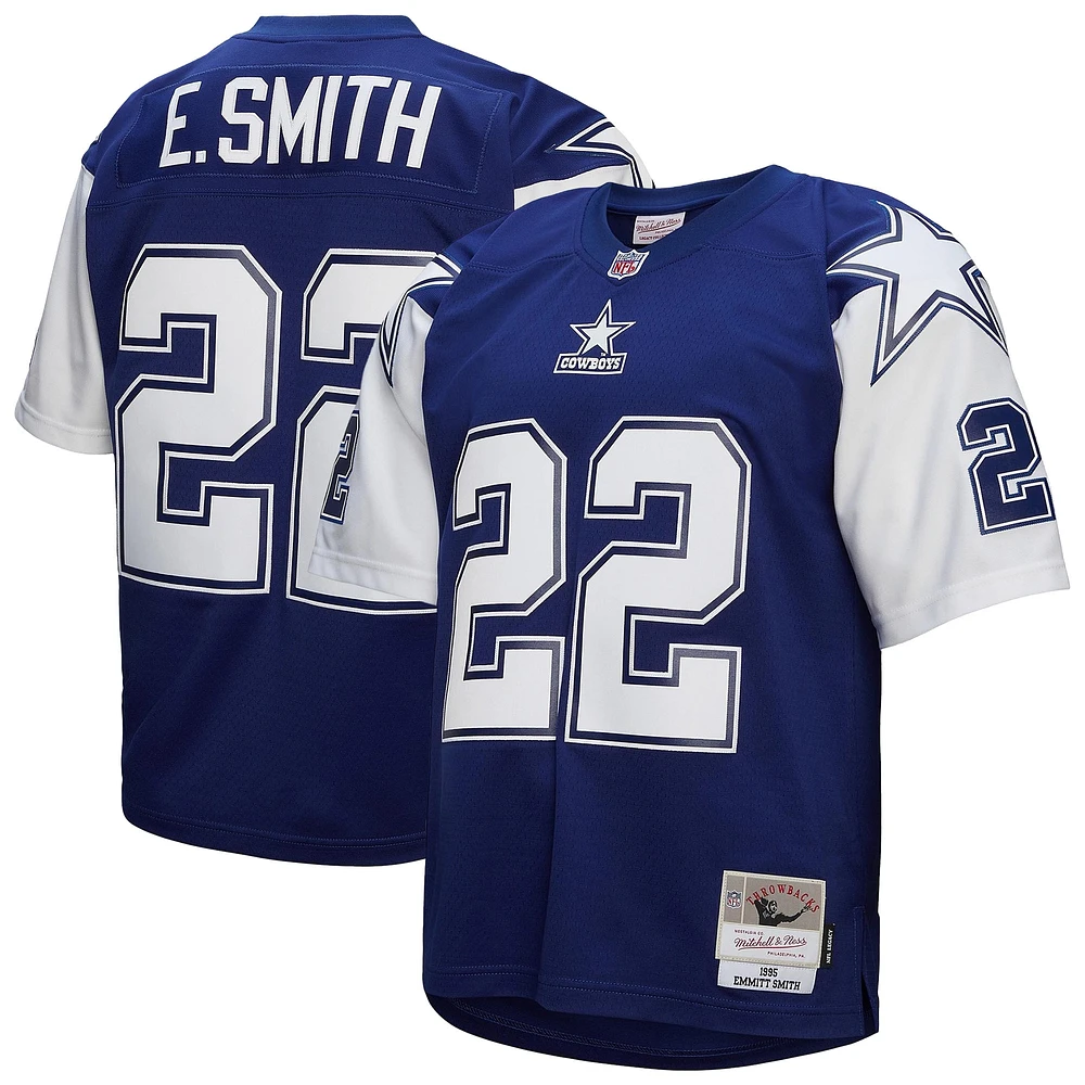 Maillot réplique Mitchell & Ness Emmitt Smith bleu marine Dallas Cowboys Legacy pour hommes