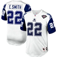 Maillot de joueur retraité authentique Mitchell & Ness Emmitt Smith des Dallas Cowboys 1996 blanc pour hommes