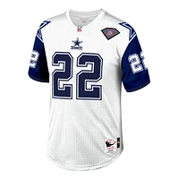 Maillot de joueur retraité authentique Mitchell & Ness Emmitt Smith des Dallas Cowboys 1996 blanc pour hommes