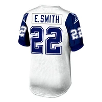 Maillot de joueur retraité authentique Mitchell & Ness Emmitt Smith des Dallas Cowboys 1996 blanc pour hommes