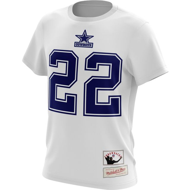 Men's Mitchell & Ness Emmitt Smith Navy Dallas Cowboys Big & Tall Player  Name & Number T-Shirt